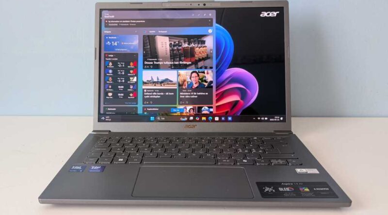 Acer Aspire 14 AI skärm