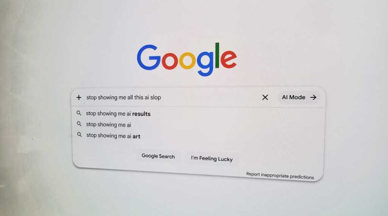 Google search engine AI slop