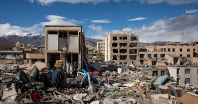 TEHRAN, IRAN - APRIL 6: A general view of buildings destroyed in a joint attack by Israel and the United States on April 6, 2026, in Tehran, Iran. The United States and Israel continue their joint attack on Iran that began on February 28. Iran retaliated by firing waves of missiles and drones at Israel, and targeting U.S. allies in the region. (Photo by Majid Saeedi/Getty Images)