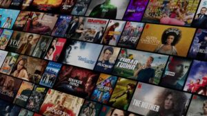 Netflix shows in a grid