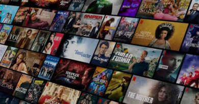 Netflix shows in a grid