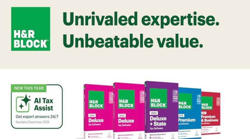 H&R Block Tax Software Deluxe + State 2025 for Windows/Mac [Online Code]