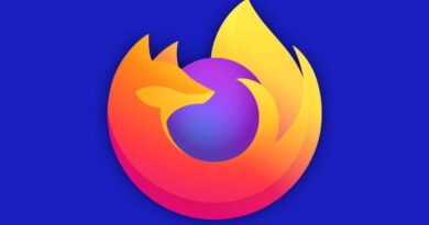 Firefox logo on a bold high-contrast background