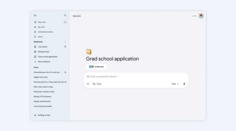 Google Gemini Notebooks