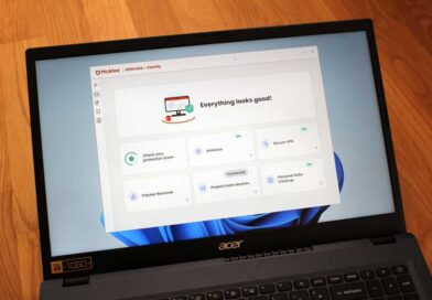 McAfee+ Ultimate app on a laptop screen