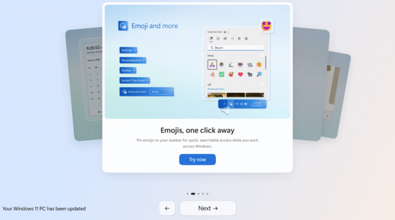 Windows 11 update feature within Edge