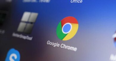 Chrome app icon on laptop screen with other app icons around it