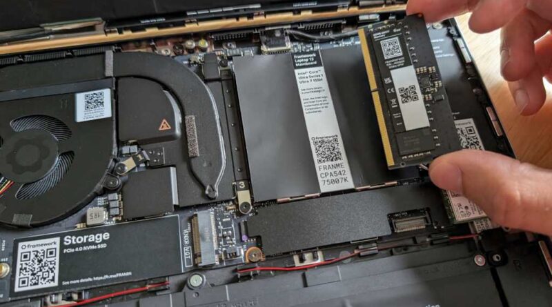 Framework Laptop 13 installing RAM