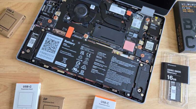 Framework Laptop 12 inside parts