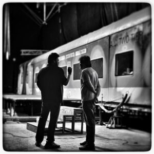 Aadarsha Kutumbam shoot in a train