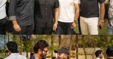 Prithvi Shaw snapped with Ram Charan, Venkatesh