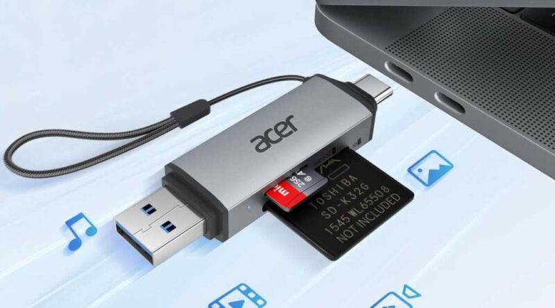 Acer ODK4E0 Dual-USB SD microSD Card Reader