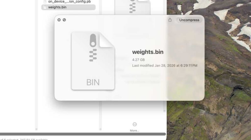 Chrome local AI model