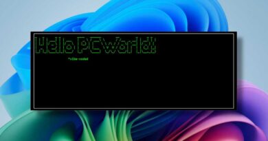 AutoHotkey AI vibe-coded Hello World banner on Windows 11 background