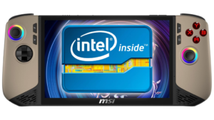 Intel Inside graphic with MSI Claw
