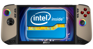 Intel Inside graphic with MSI Claw