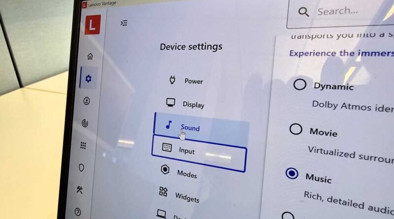 Lenovo Vantage utility app