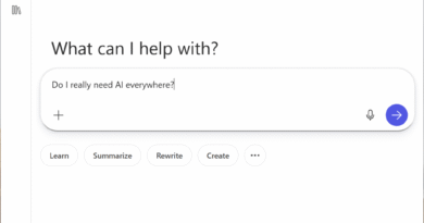 Microsoft Copilot prompt box
