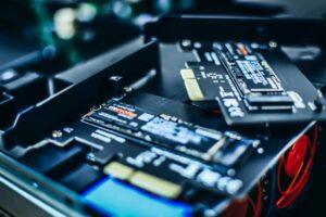 SSD PCIe adapter cards with Samsung SSDs in them