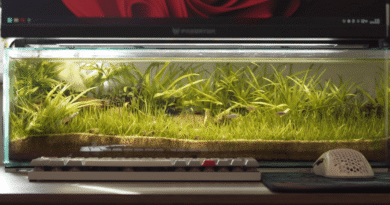 Tanks For Nothin under-monitor aquarium