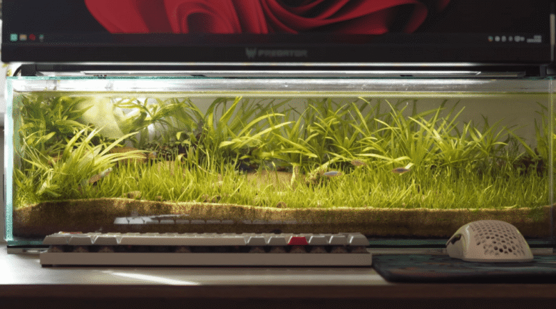 Tanks For Nothin under-monitor aquarium