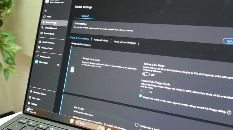 Laptop utility app primary image followup MyAsus app