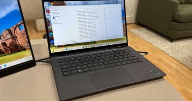 Windows 11 PC with system information window