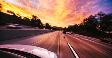 Cars driving on highway