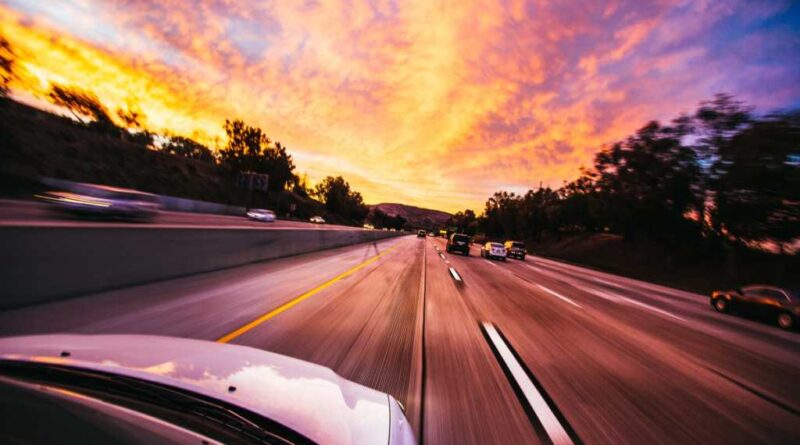 Cars driving on highway