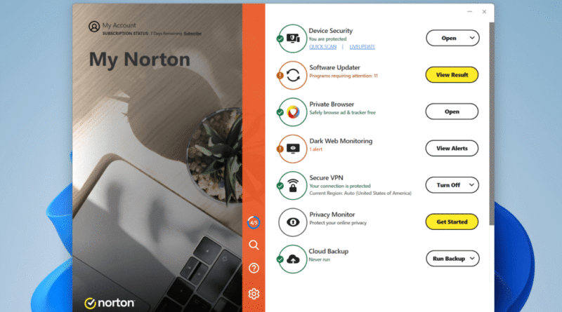 Norton screenshot