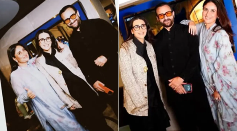 Kareena Kapoor and Saif Ali Khan arrive in style for sister Karisma Kapoor's screening