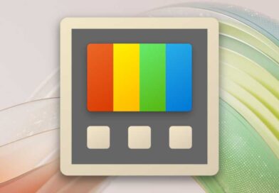 Microsoft PowerToys logo on background