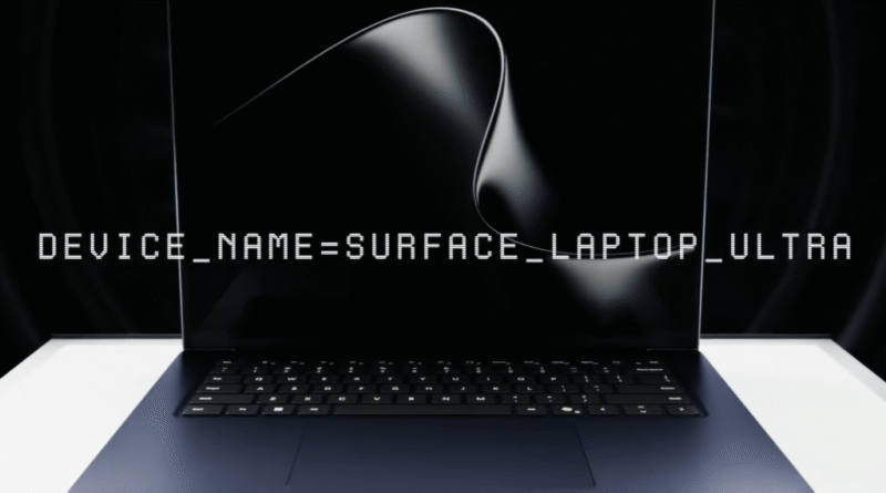 Microsoft Surface Laptop Ultra video shot