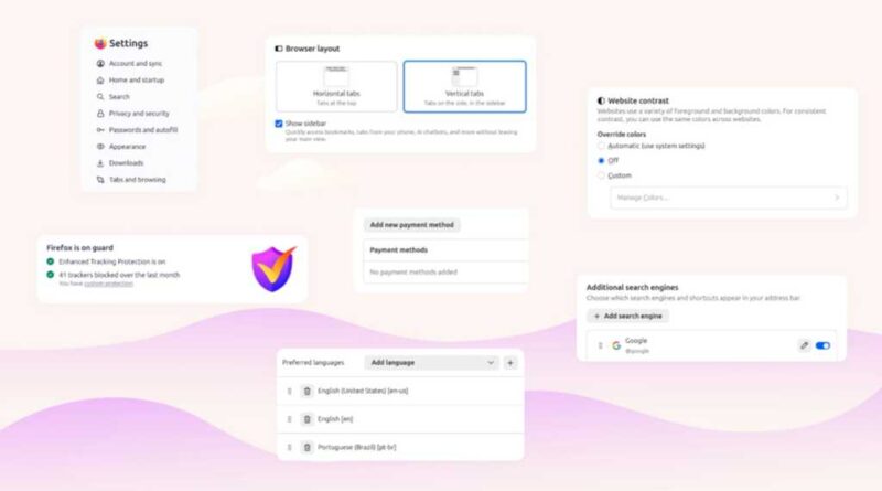 Firefox customize settings