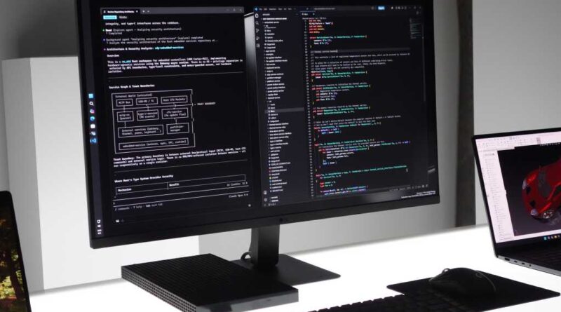Surface RTX Spark Dev Box with monitor
