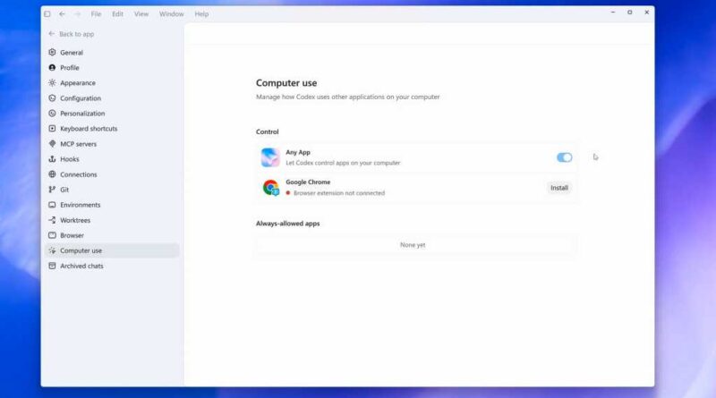 Open AI Codex Computer Use Windows