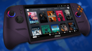 MSI Claw 8 EX AI+ running SteamOS