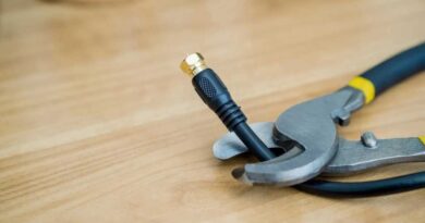 Coax cable being cut