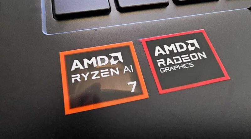 AMD Ryzen sticker on a laptop