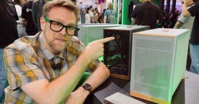 Montech Ten Wood on a desk at Computex 2026