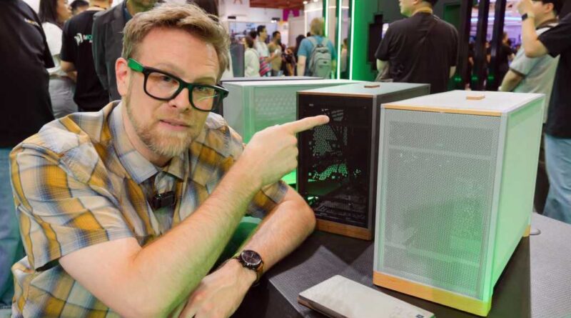 Montech Ten Wood on a desk at Computex 2026