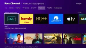 Roku Premium Subscriptions