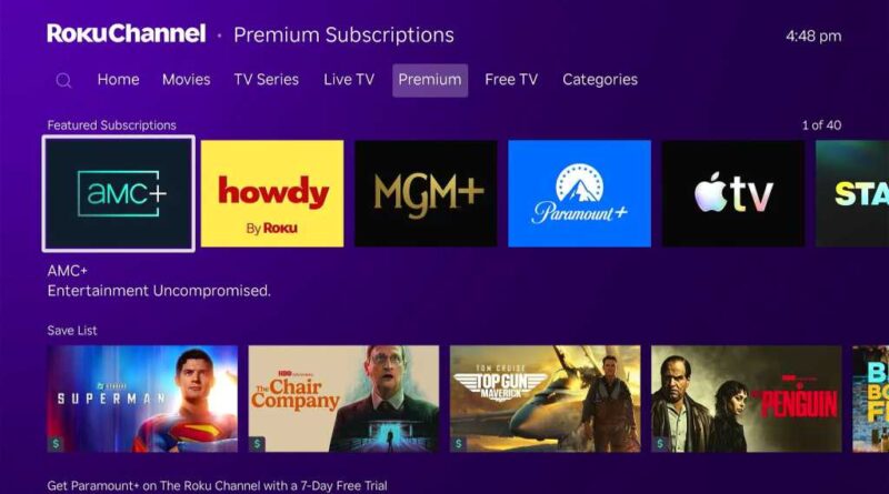 Roku Premium Subscriptions