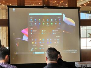 Windows Start menu on a display screen (Windows Insider)
