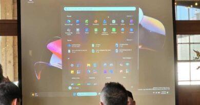 Windows Start menu on a display screen (Windows Insider)