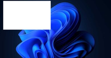 Windows 11 dark background with a white rectangular window in the corner