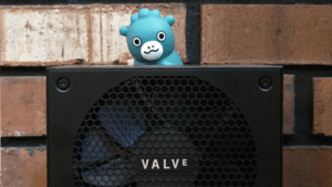 Steam Machine rear with Chibi Godzilla
