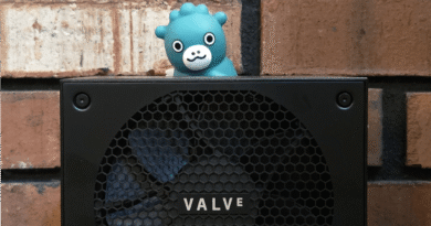Steam Machine rear with Chibi Godzilla