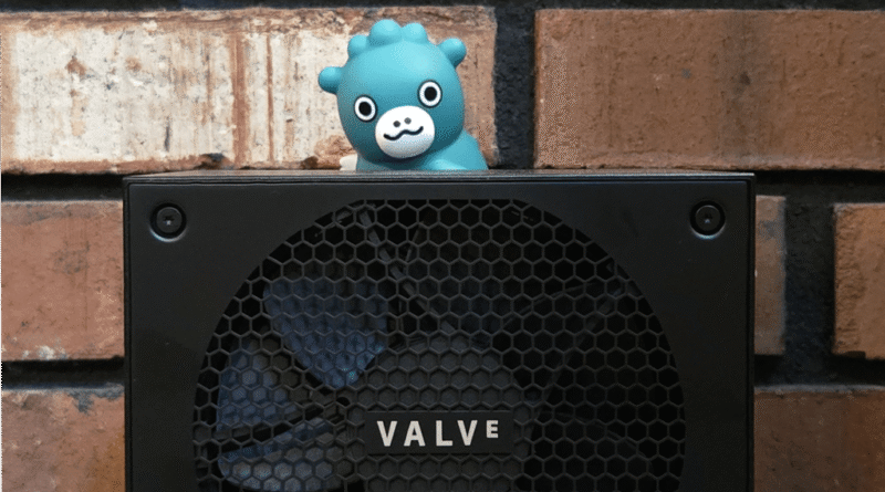 Steam Machine rear with Chibi Godzilla