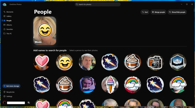 OneDrive Photos People edited